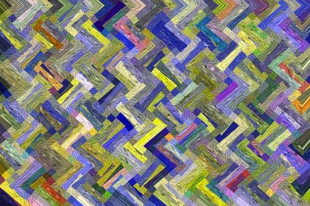 Zigzag multicolored abstract mosaic with painterly texture