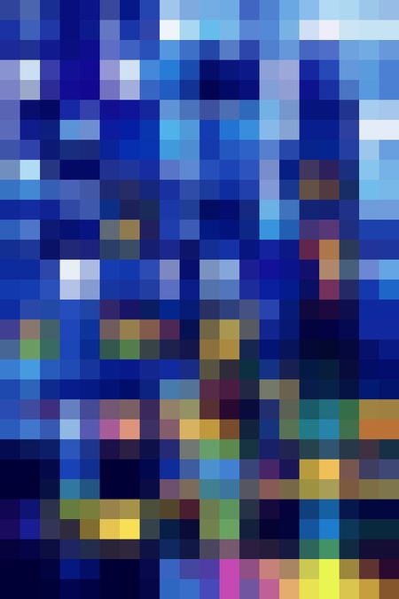 Multicolored mosaic abstract for decoration and background, with predominance of blue