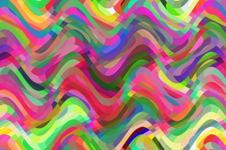 Wavy abstract illustration with carnival colors that celebrate variety and emphasize fluidity