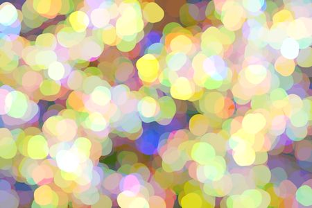 Impressionistic multicolored abstract of rounded polygons in profusion, softly bright, like so many wildflowers in summer, with much overlapping for 3-D effect