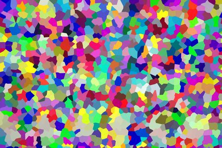 Crystallized abstract celebration of summery color and variety