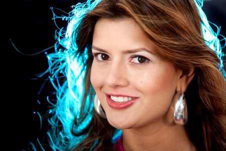 elegant-fashion-woman-portrait-smiling-isolated-24022705 elegant or fashion woman portrait smiling isolated over a black background