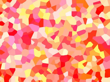 Crystallized two-dimensional abstract mosaic of irregular polygons like pieces of a jigsaw puzzle