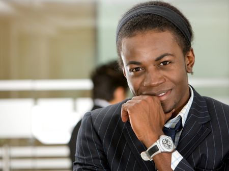 black business man portrait in the office