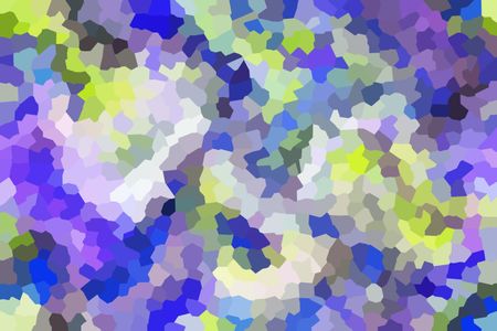 Crystallized varicolored abstract illustration of many irregular polygons like an impressionistic puzzle of spring flowers in bloom