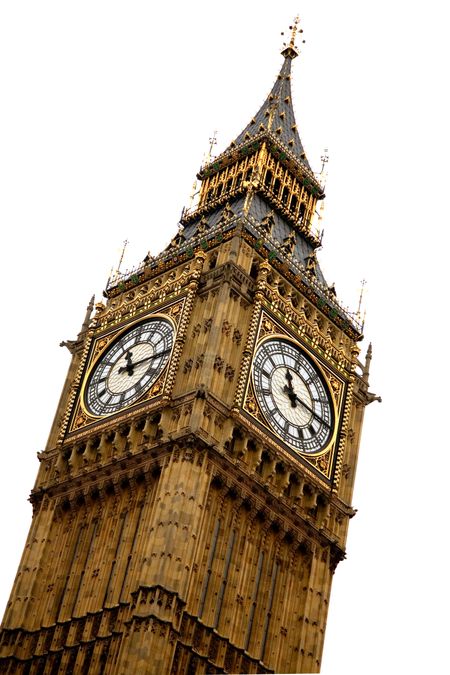 big ben isolated over a white background