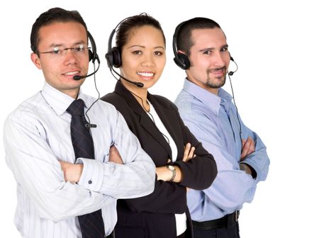 business support team over a white background