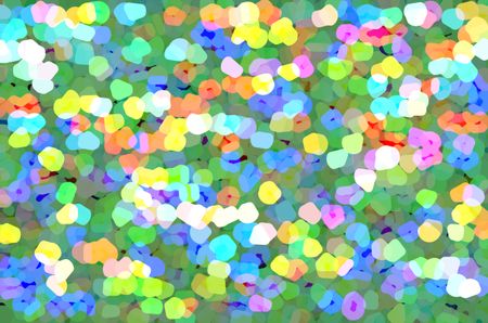 Bright multicolored abstract of random overlapping blobs for spring and summer motifs