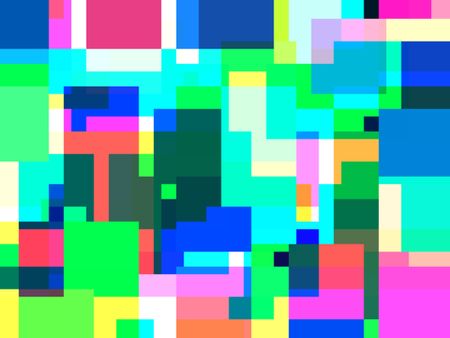 Blocky multicolored abstract with a variety of rectangles