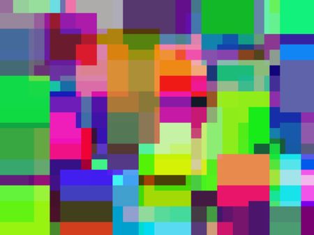 Bold multicolored abstract celebration of urban non-formalism with rectilinear multiplicity