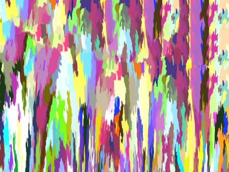 Multicolored painterly abstract of runny splatters