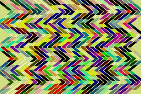 Multicolored geometric abstract with snazzy pattern of zigzags