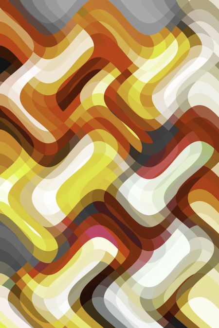 Multicolored abstract of sine waves overlapping vertically and horizontally