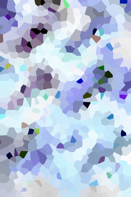 Winter at a glance: Bright crystallized snowy abstract of irregular polygons interlocked like pieces of a jigsaw puzzle