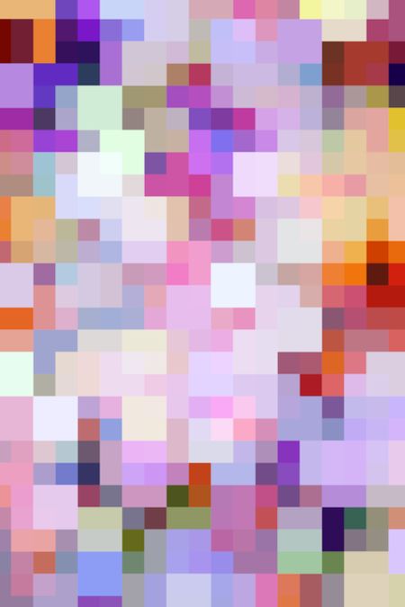 Varicolored geometric mosaic of large and small squares for decoration and background