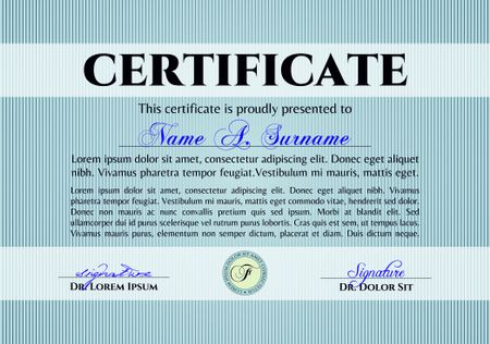 Modern design certificate or diploma template.