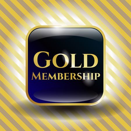 Gold membership golden object.