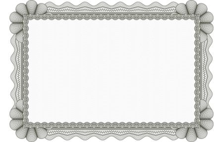 Green horizontal certificate template with complex frame and corner design. Great quality design vector illustrator EPS10. Isolated with complex background.