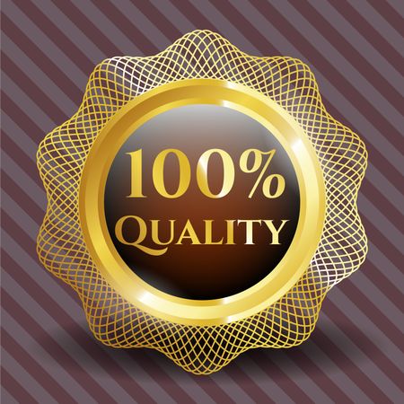 100% Quality gold emblem. Complex linar gold design.