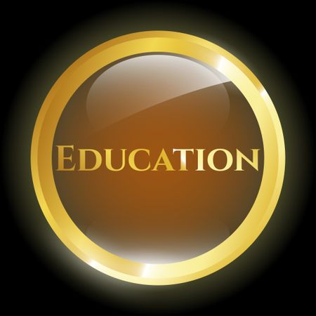 Education Shiny gold emblem