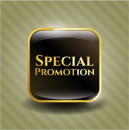 Special promotion golden emblem.