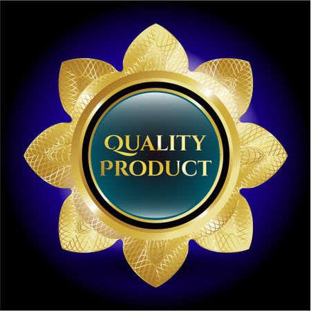 Quality product golden shiny emblem.
