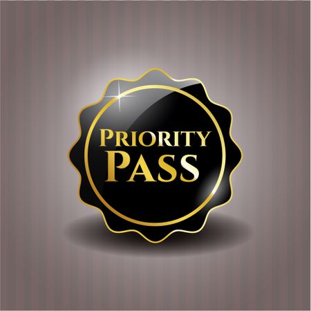 Priority pass black emblem
