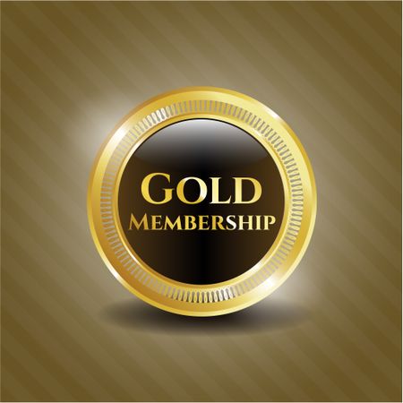 Gold membership shiny badge