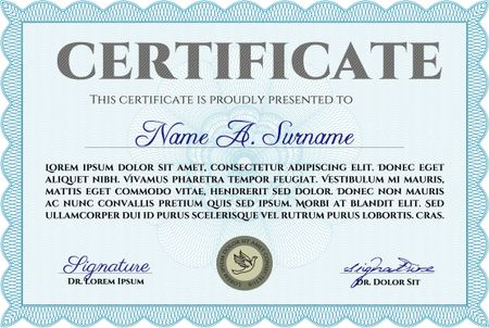 Luxury certificate template