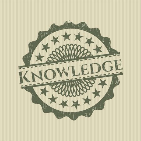 Knowledge green rubber stamp