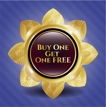 Buy one get one free golden shiny flower