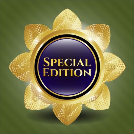 Special edition golden flower. Shiny badge