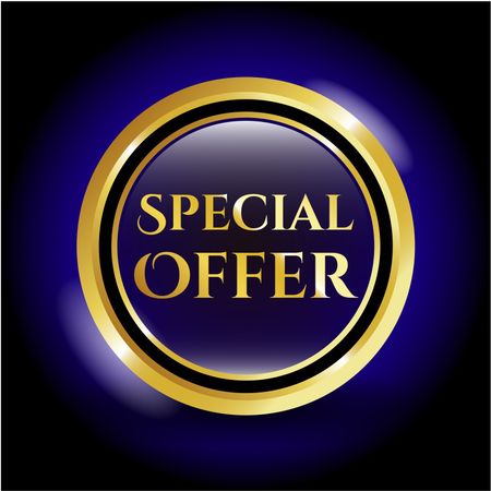 Special offer golden circular emblem