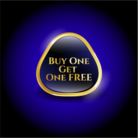 Buy one get one free blue shiny badge