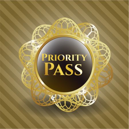 Priority pass golden emblem