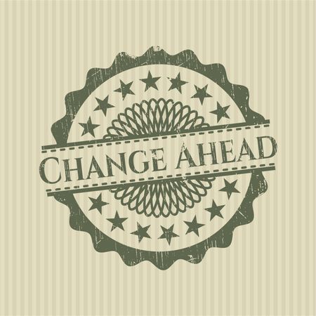 Change ahead green rubber stamp