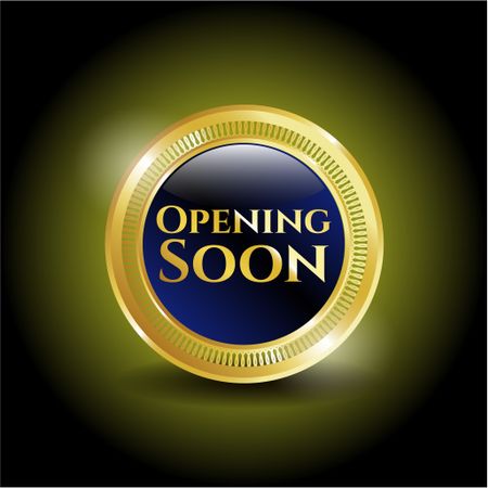 Opening soon golden badge