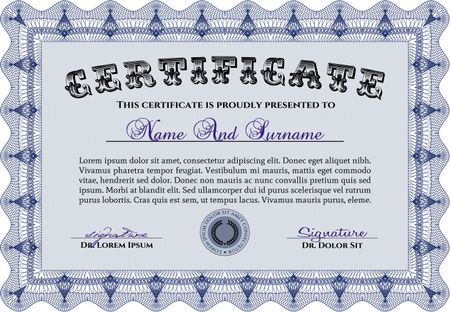 Green blue certificate or diploma template