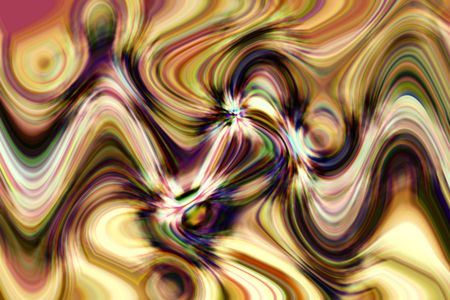 Multicolored abstract with bent, blurred streaks for decoration and background with themes of interconnection and distortion