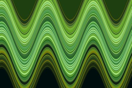 Wavy synergistic abstract with predominance of kelly green for decoration and background