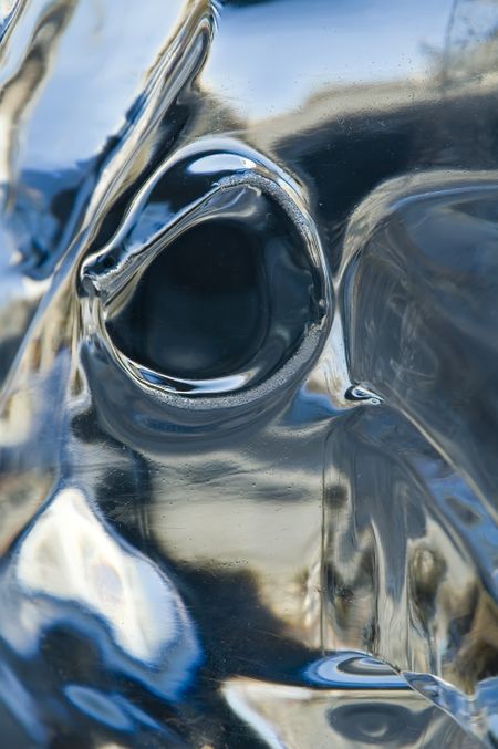 Close-up of carved ice