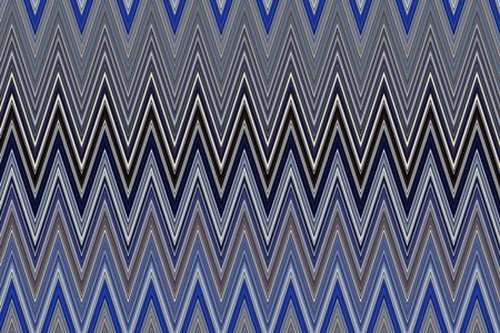 Varicolored geometric zigzag pattern of recurrence for illustration of multiple motifs such as repetition, symmetry, synergy