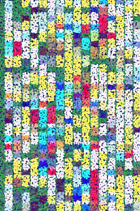 Multicolored pointillist mosaic with a festive pattern of variety