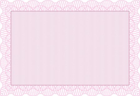 Pink isolated Vector certificate template.