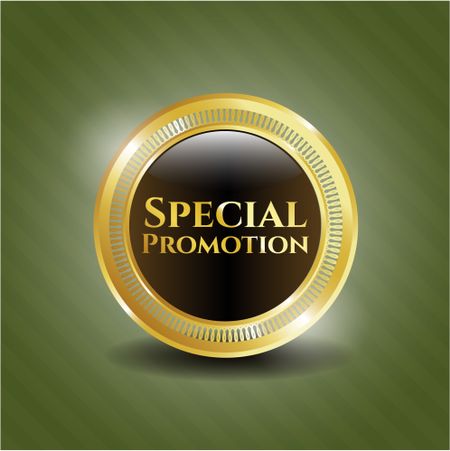 Special promotion gold shiny emblem