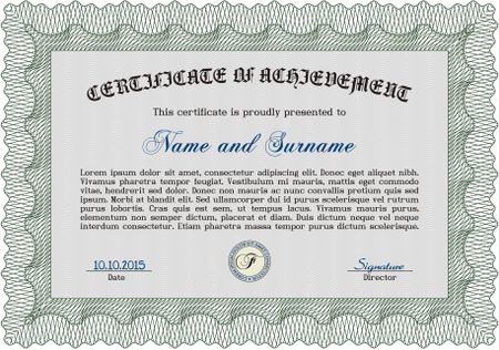 Vector certificate template.