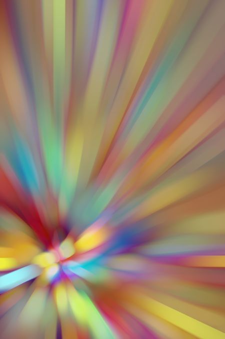 Multicolored naturalistic abstract with the effect of a radially blurred flower, for decoration and background with themes of variety and origin