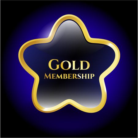 Gold membership golden shiny star