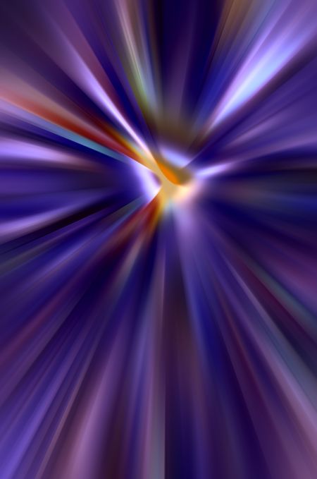 Mystical abstract radial blur of glowing stellar core and rays in every direction, with predominance of violet, for themes of cosmic phenomena with universal effect