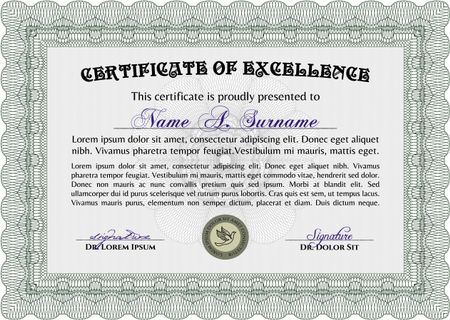 Vector certificate template.